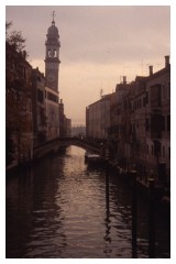 Venezia: luce del tramonto sul canale