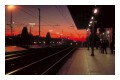 Spedisci la cartolina "Tramonto aspettando il treno"