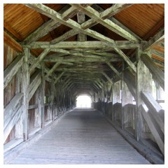 Ponte di legno coperto a Panzendorf